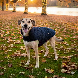 Fabdog Fall Capa Snuggly Color Azul con Forro de Borrega para Perro, Mediano Fabdog Fall Capa Snuggly Color Azul con Forro de Borrega para Perro, Mediano