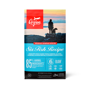Orijen Six Fish Alimento Natural para Perro Todas las Etapas de Vida Receta Pescado, 10.6 kg Orijen Six Fish Alimento Natural para Perro Todas las Etapas de Vida Receta Pescado, 10.6 kg