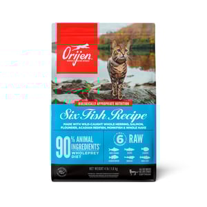 Orijen Six Fish Alimento Natural para Gato Todas las Etapas de Vida Receta Pescado, 1.8 kg Orijen Six Fish Alimento Natural para Gato Todas las Etapas de Vida Receta Pescado, 1.8 kg