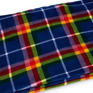 Merry Makings Holiday Cobija Azul de Felpa Patrón Cuadros para Perro, Unitalla