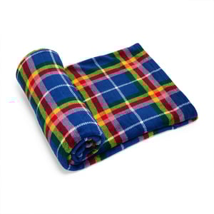 Merry Makings Holiday Cobija Azul de Felpa Patrón Cuadros para Perro, Unitalla