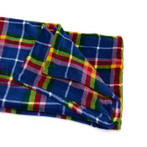 Merry Makings Holiday Cobija Azul de Felpa Patrón Cuadros para Perro, Unitalla