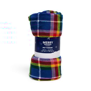 Merry Makings Holiday Cobija Azul de Felpa Patrón Cuadros para Perro, Unitalla Merry Makings Holiday Cobija Azul de Felpa Patrón Cuadros para Perro, Unitalla