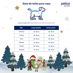 Merry Makings Holiday Suéter Azul Patrón Estrellas Doradas para Perro, Grande