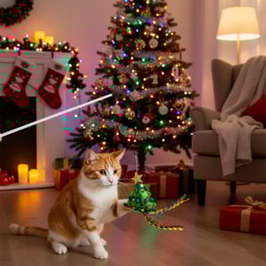 Merry Makings Holiday Accesorio para Varita Diseño Árbol Navideño para Gato, Unitalla Merry Makings Holiday Accesorio para Varita Diseño Árbol Navideño para Gato, Unitalla