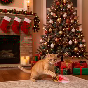 Merry Makings Holiday Pelota de Mylar Diseño Navideño para Gato, Unitalla Merry Makings Holiday Pelota de Mylar Diseño Navideño para Gato, Unitalla