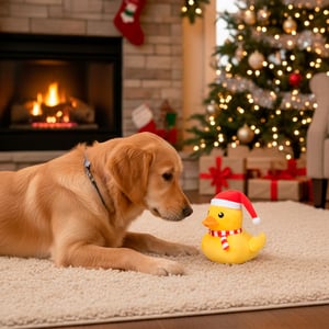 FuzzYard Holiday Pato Navideño de Peluche para Perro, Mediano FuzzYard Holiday Pato Navideño de Peluche para Perro, Mediano