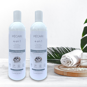 Pecari Shampoo Hipoalergénico 4 en 1 para Perros, 500 ml Pecari Shampoo Hipoalergénico 4 en 1 para Perros, 500 ml
