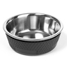 Pet Rageous Tazón de Acero Textura Carbón para Perro, 3.75 Tazas Pet Rageous Tazón de Acero Textura Carbón para Perro, 3.75 Tazas