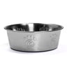 Pet Rageous Tazón de Acero Inoxidable Diseño Espiral de Huellitas para Perro, 2 Tazas Pet Rageous Tazón de Acero Inoxidable Diseño Espiral de Huellitas para Perro, 2 Tazas