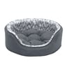 FurHaven Cama Ortopédica Ovalada con Bordes Altos Color Gris, Chico FurHaven Cama Ortopédica Ovalada con Bordes Altos Color Gris, Chico