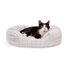 EveryYay Cama Cuddler Ovalada Diseño Cuadros para Gato, Color Gris EveryYay Cama Cuddler Ovalada Diseño Cuadros para Gato, Color Gris