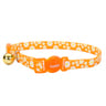Safe Cat Collar Naranja con Broche de Seguridad Diseño de Flores para Gato, Unitalla Safe Cat Collar Naranja con Broche de Seguridad Diseño de Flores para Gato, Unitalla