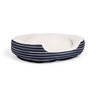 EveryYay Cama Ovalada Borde Alto Diseño Rayas Azul Marino para Perro, Grande EveryYay Cama Ovalada Borde Alto Diseño Rayas Azul Marino para Perro, Grande