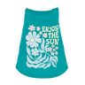 Youly Spring Summer Playera Verde Estampado Enjoy The Sun para Perro, XX-Chico Youly Spring Summer Playera Verde Estampado Enjoy The Sun para Perro, XX-Chico
