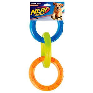 Nerf Juguete Diseño Aros Multicolor para Perro, 29 cm