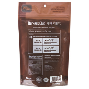 Barkers Club Beef Strips para Perro Receta de Res, 120 g
