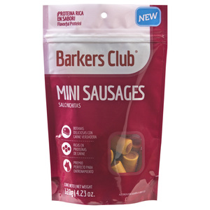 Barkers Club Mini Sausages para Perro Receta de Res, 120 g