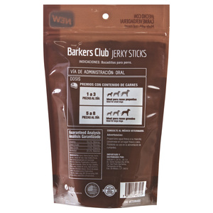 Barkers Club Jerky Sticks para Perro Receta de Res, 120 g