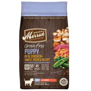 Merrick Alimento Natural sin Granos para Perro Cachorro Todas las Razas Receta Pollo y Camote, 9.9 kg