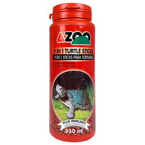 Azoo 9 en 1 Alimento Tipo Sticks Flotantes para Tortugas Acuáticas y Reptiles, 95 g