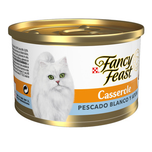 Fancy Feast Casserole Alimento Húmedo para Gato Receta de Pescado Blanco y Atún, 85 g