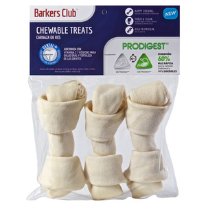 Barkers Club Dental + Carnaza en Forma de Hueso para Perro Receta Natural, 3 Piezas