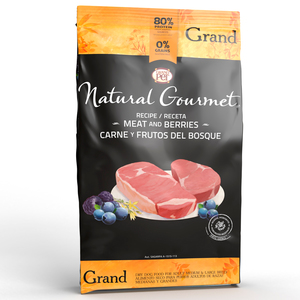 Natural Gourmet Alimento Natural para Perro Adulto Raza Mediana/Grande Receta Carne y Frutos del Bosque, 15 kg