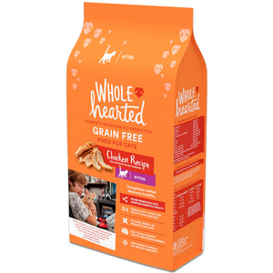 WholeHearted Libre de Granos Alimento Natural para Gatito Receta Pollo, 2.2 kg