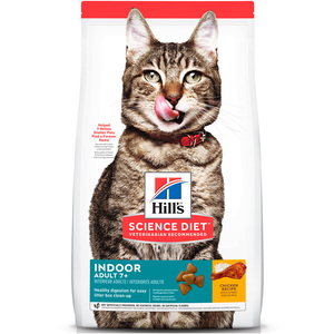 Hill's Science Diet Adult 7+ Indoor Comida Seca para Gatos Adultos Mayores de Interiores, 3.1 kg