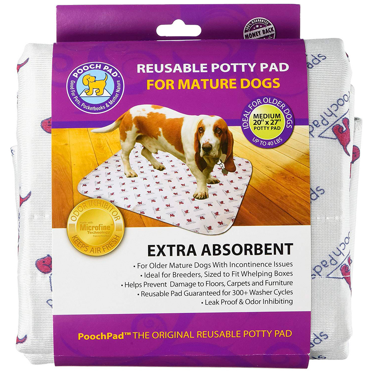 Pooch Pad Products Tapetes Ultra Absorbentes Reutilizables para Perro Senior Mediano, 3 Piezas