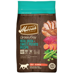 Merrick Alimento Natural sin Granos para Perro Todas las Razas Receta Pato y Camote, 1.8 kg