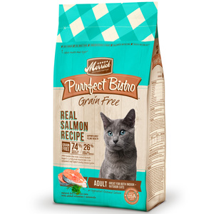 Merrick Purrfect Bistro Alimento Natural sin Granos para Gato Adulto Receta Salmón, 5.4 kg