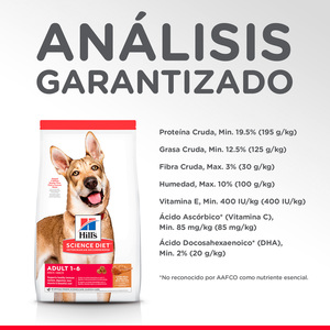 Hill's Science Diet Alimento Seco para Perro Adulto Raza Mediana/ Grande Receta Cordero y Arroz Integral, 14.9 kg