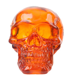 Penn Plax Cráneo de Cristal Naranja de Decoración para Acuario, Chico