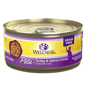 Wellness Complete Health Alimento Natural para Gato Receta Paté de Pavo/Salmón, 156 g