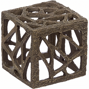 Imagitarium Cubo Rústico Decorativo para Acuario, 1 Pieza