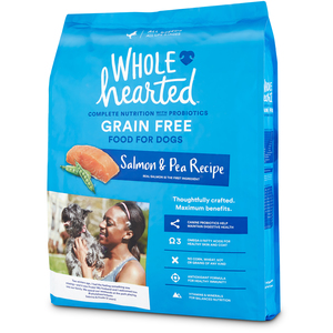 WholeHearted Libre de Granos Alimento Natural para Perro Todas las Edades Receta Salmón y Chícharo, 18.1 kg
