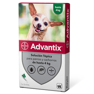 Advantix Pipeta Antiparasitaria Externa para Perro, Hasta 4 kg