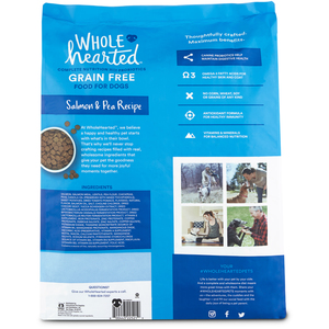WholeHearted Libre de Granos Alimento Natural para Perro Todas las Edades Receta Salmón y Chícharo, 18.1 kg