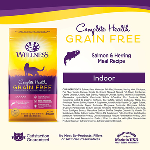 Wellness Complete Health Alimento Natural para Gato de Interior Receta de Salmón/Arenque, 2.2 kg