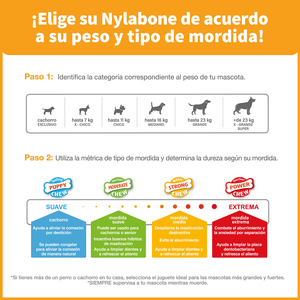 Nylabone Power Chew Juguete Masticable Diseño Hueso Multitexturas Sabor Combinado para Perro, Mediano