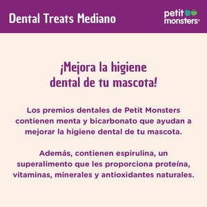Petit Monsters Premio Super Dental Treats Mediano, 170 g