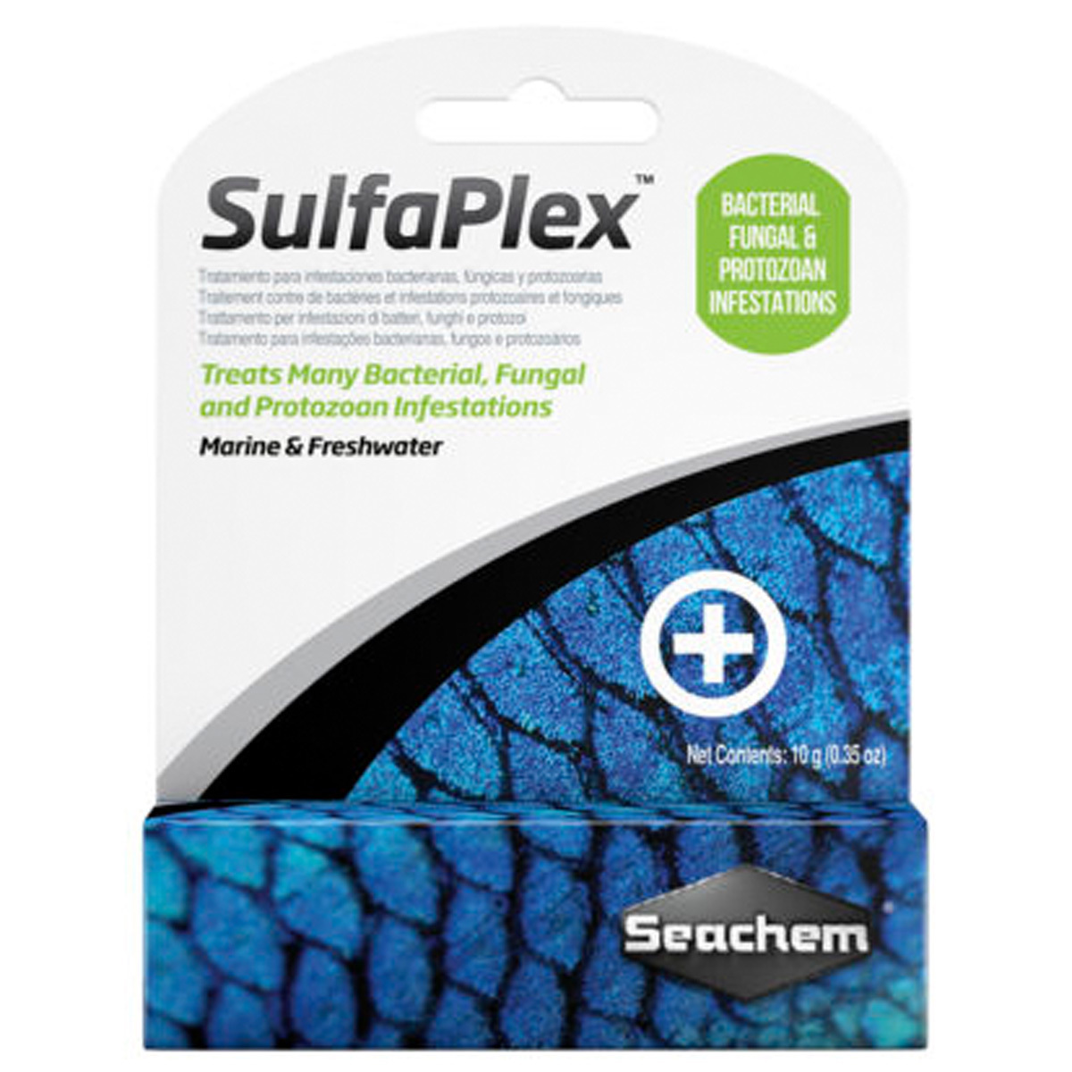 Seachem Sulfaplex Tratamiento Medicado para Peces, 10 g