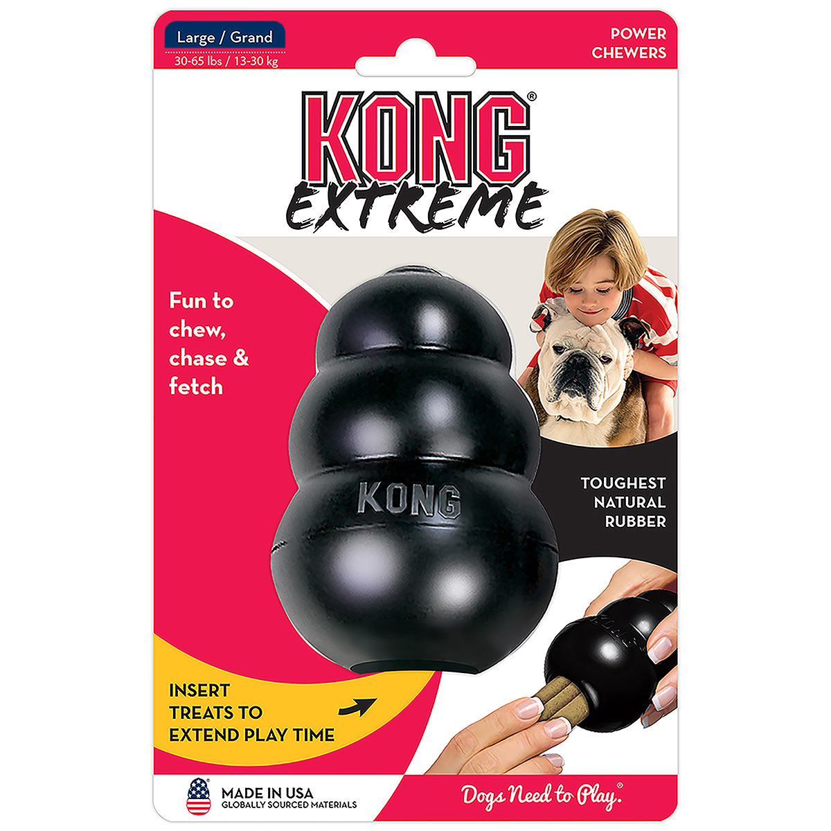 Kong Panal de Caucho Extreme Negro para Perro